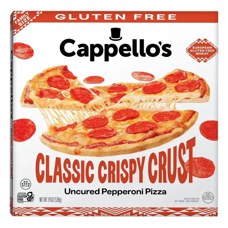 Cappello's Classic Crispy Crust Pepperoni Gluten Free Pizza, 19oz