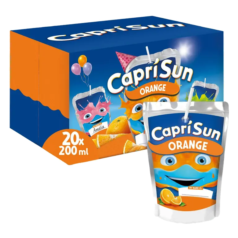 Capri Sun 20 x 200ml Orange Party Pack Kids Juice Drinks