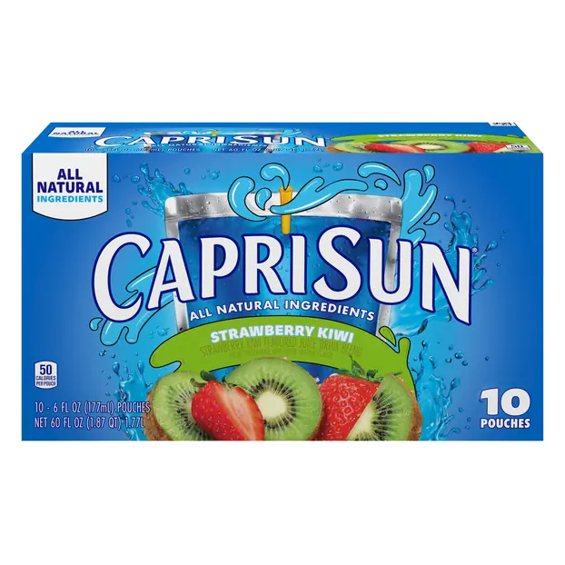 All Natural Strawberry Kiwi Juice Drink Pouches - 10 pk