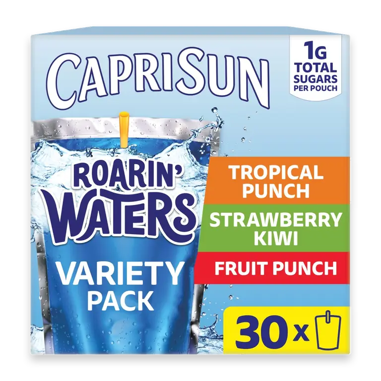 Roarin' Waters Variety Pack Flavored Water Kids Drink Pouches