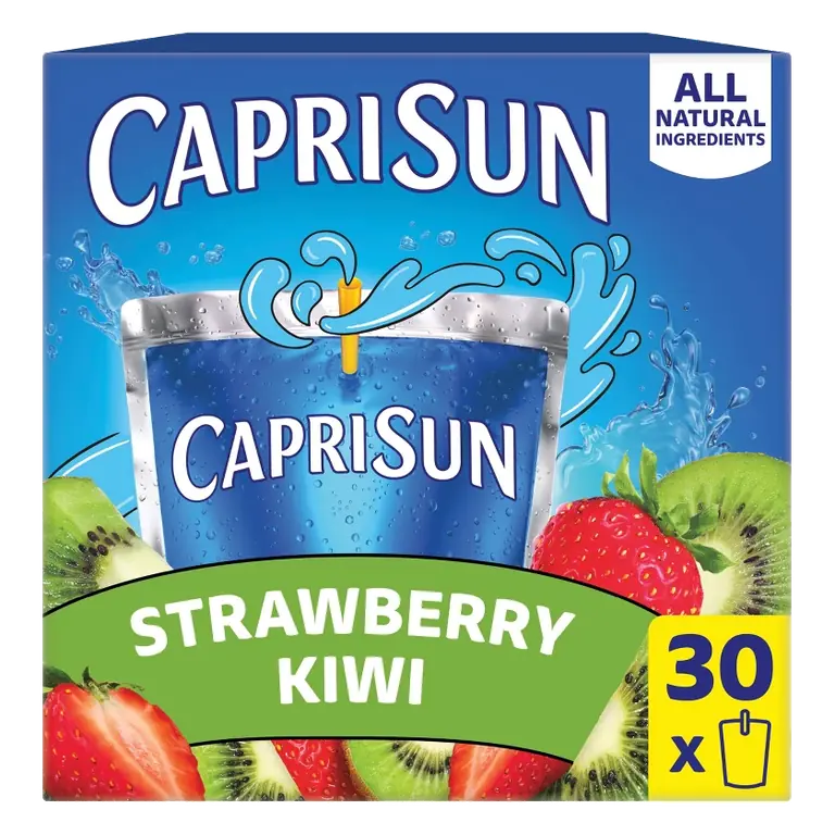 Capri Sun Strawberry Kiwi Juice Boxes, 30pk/6 fl oz Pouches: No Artificial Colors, No Artificial Flavors, No Preservatives