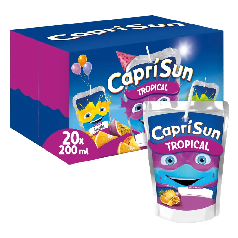 Capri-Sun Tropical Party Pack: 20 x 200ml Kids' Juice Drink