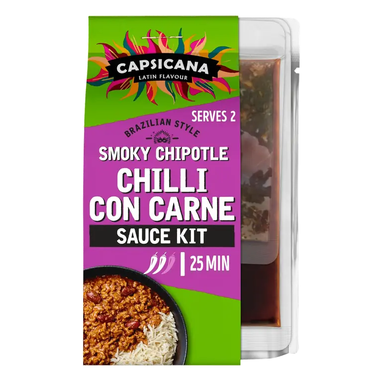 Latin Flavour Maxican Style Smoky Chipotle Chilli Con Carne Sauce Kit 273g
