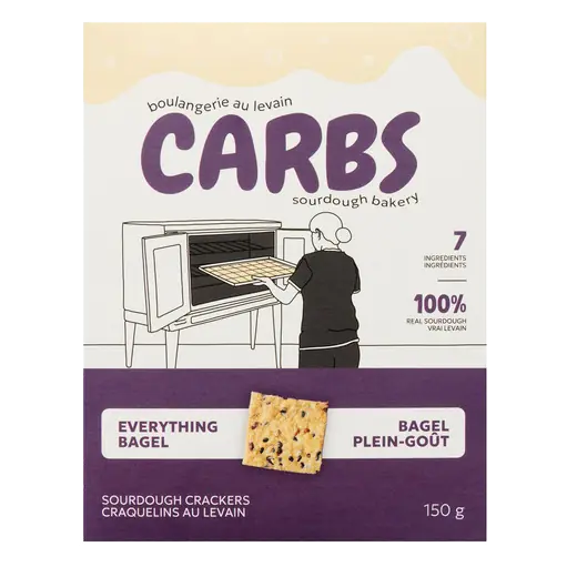 Carbs Sourdough Bakery Sourdough Crackers Everything Bagel 150 g