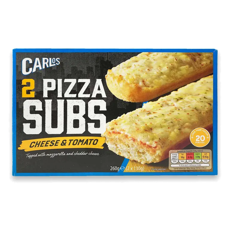 Cheese & Tomato Pizza Subs 2 Pack
