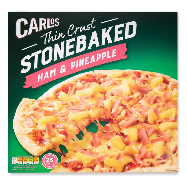 Ham & Pineapple Thin Crust Stonebaked Pizza