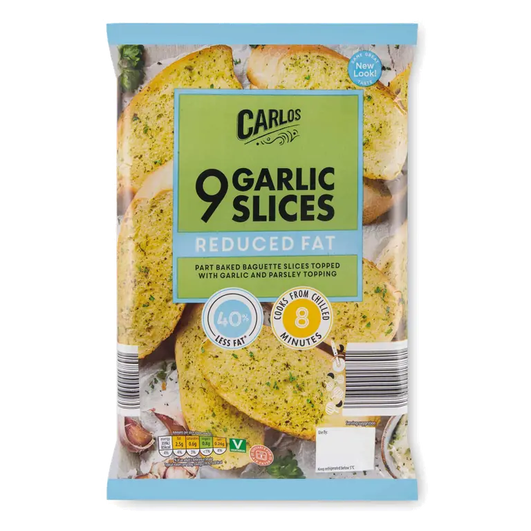 Reduced Fat Garlic Slices 9 Pack
