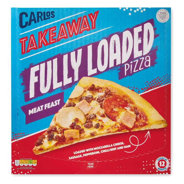 Takeaway Fully Loaded Meat Feast Pizza