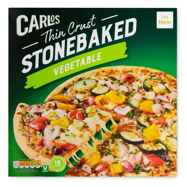 Vegetable Thin Crust Stonebaked Pizza