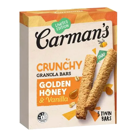 Crunchy Granola Bar Golden Oat & Honey 5 Pack