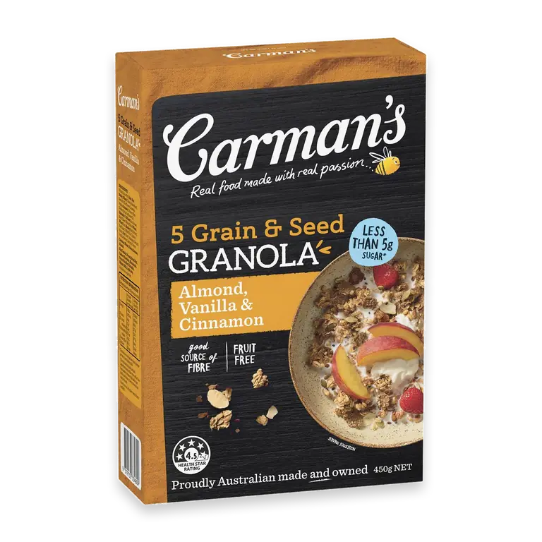 Granola 5 Grain & Seed Almond Vanilla & Cinnamon