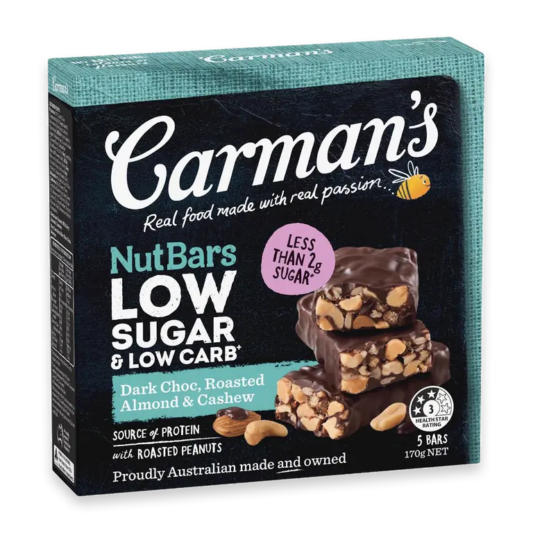 Low Sugar & Carb Nut Bar Dark Choc