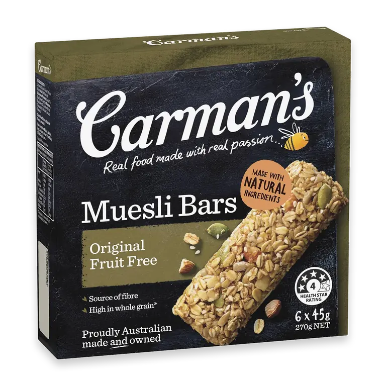 Muesli Bars Original Fruit Free