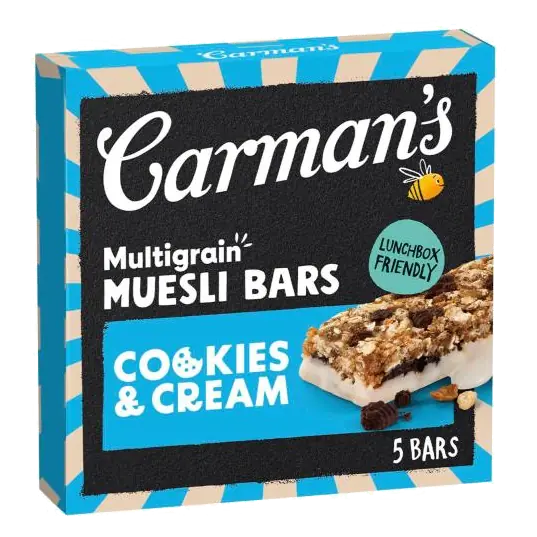 Multigrain Muesli Bars Cookies & Cream 5 Pack