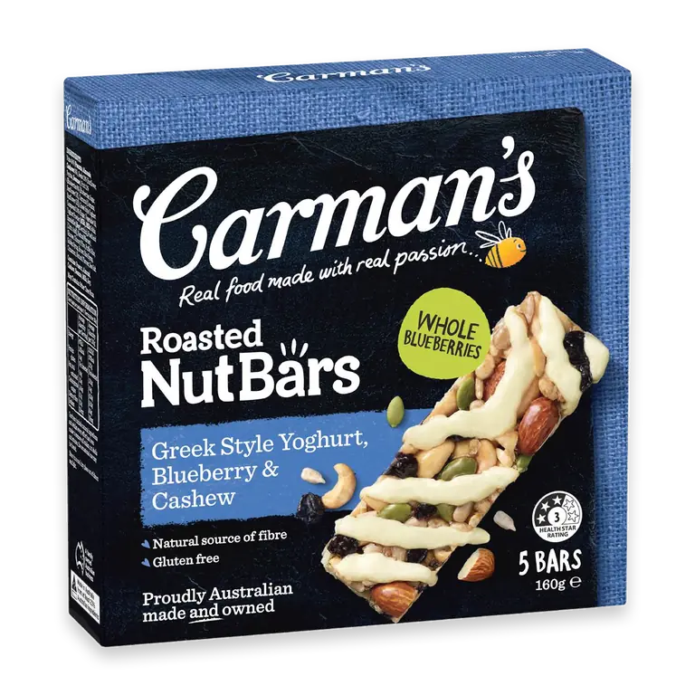 Nut Bars Greek Style Yoghurt Blueberry & Cashew