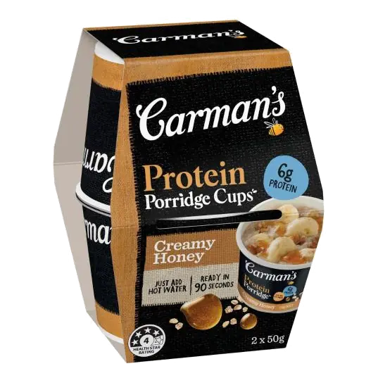 Oat Cups Protein Porridge Creamy Honey 2 Pack