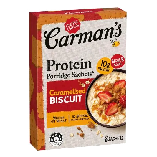 Protein Porridge Sachets Caramelised Biscuit