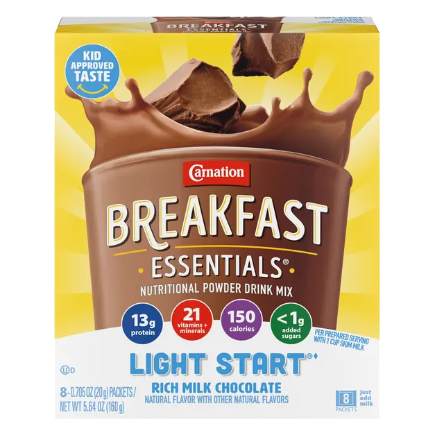 Breakfast Essentials Light Start Milk Chocolate Drink Mix - 8 ct