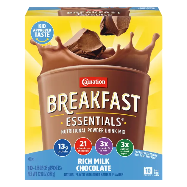 Breakfast Essentials Mix Chocolate Nutritional Drink Mix - 10 ct