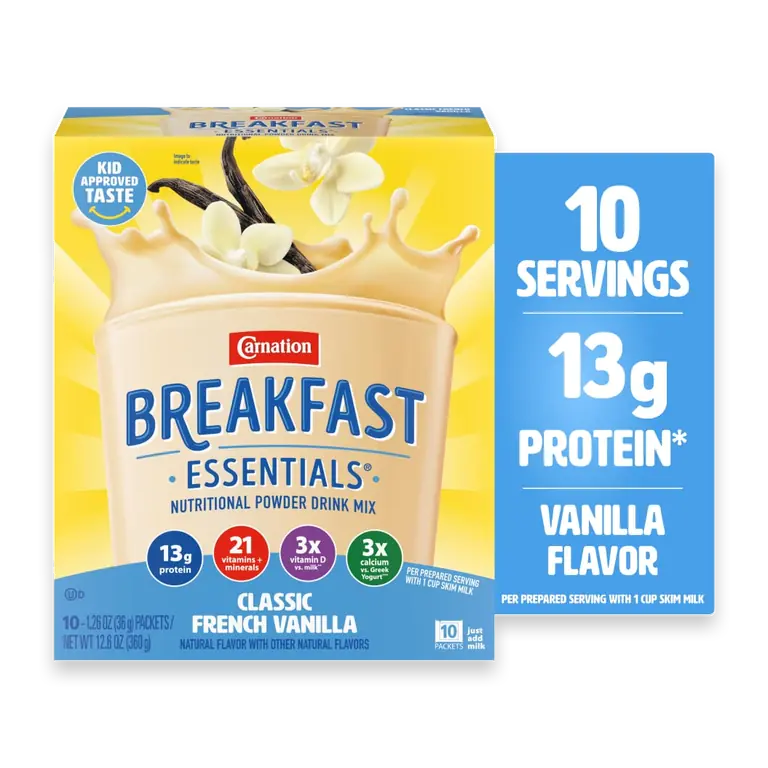 Breakfast Essentials Powder Breakfast Drink Mix Vanilla Shake Packets