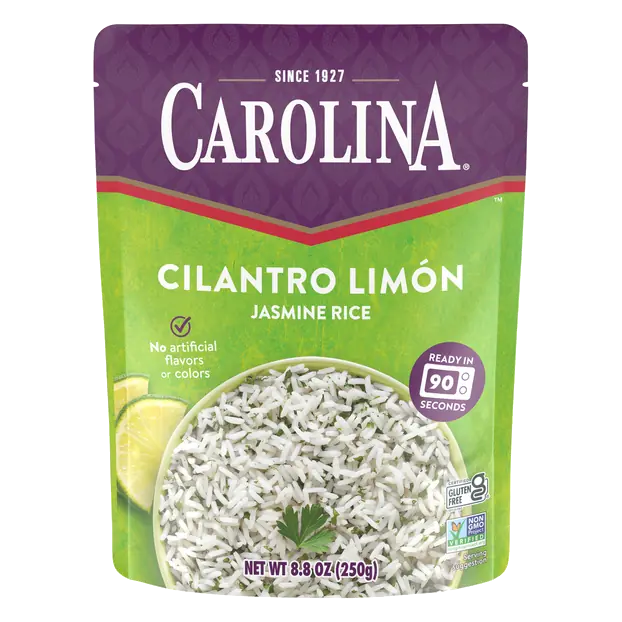 90 Second Microwave Cilantro Limon Flavored Jasmine Rice