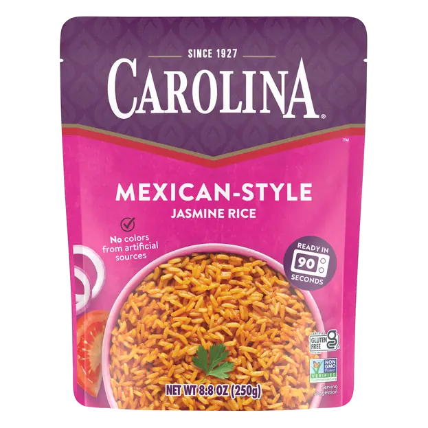90 Second Microwave Mexican-Style Flavored Jasmine Rice