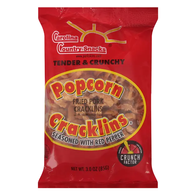 Snacks Popcorn Cracklins Seasoned with Red Pepper