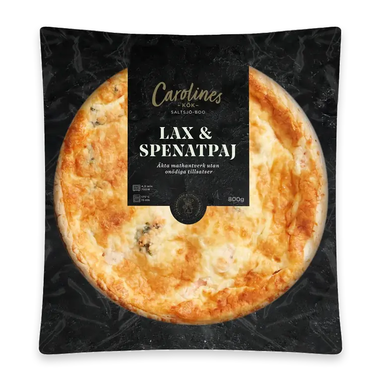 Lax- & spenatpaj 800g