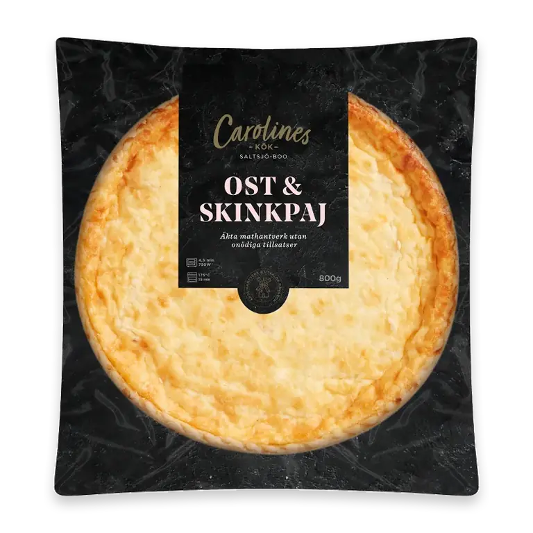 Ost- & skinkpaj 800g