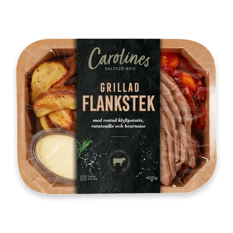 Flankstek med Klyftpotatis och Bearnaise 400g