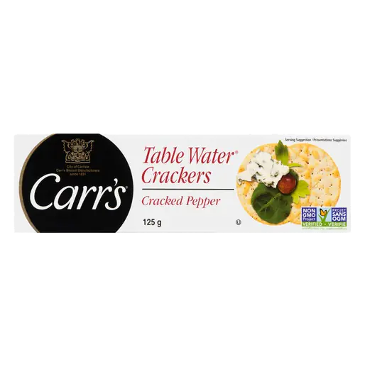 Table Water Crackers Cracked Pepper 125 g
