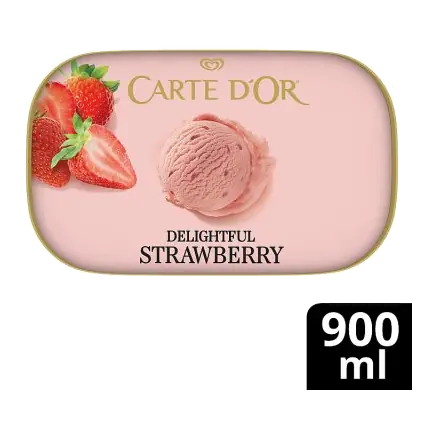 Delightful Strawberry Ice Cream Tub