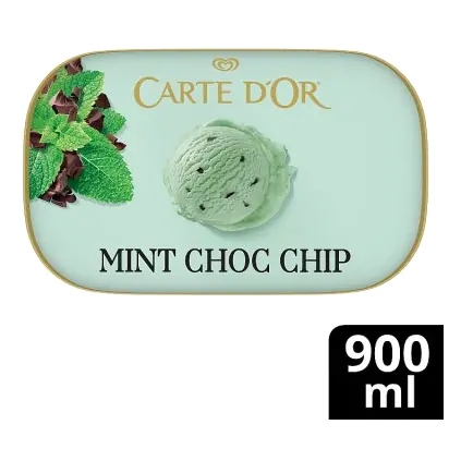 Refreshing Mint Choc Chip Ice Cream Tub