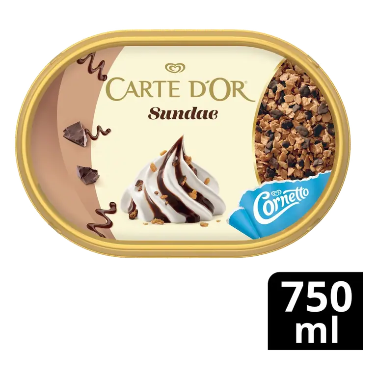 Sundae Chocolate Ice Cream Tub 750ml