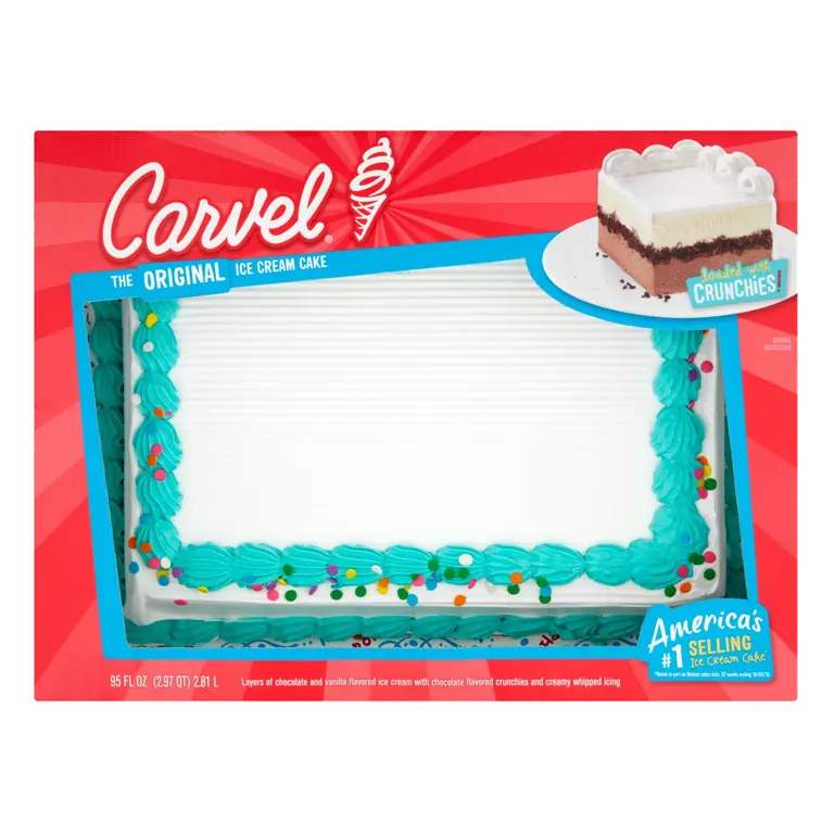 the Original Layers of Chocolate and Vanilla Flavored Ice Cream with Chocolate Flavored Crunchies and Creamy Whipped Icing Cake