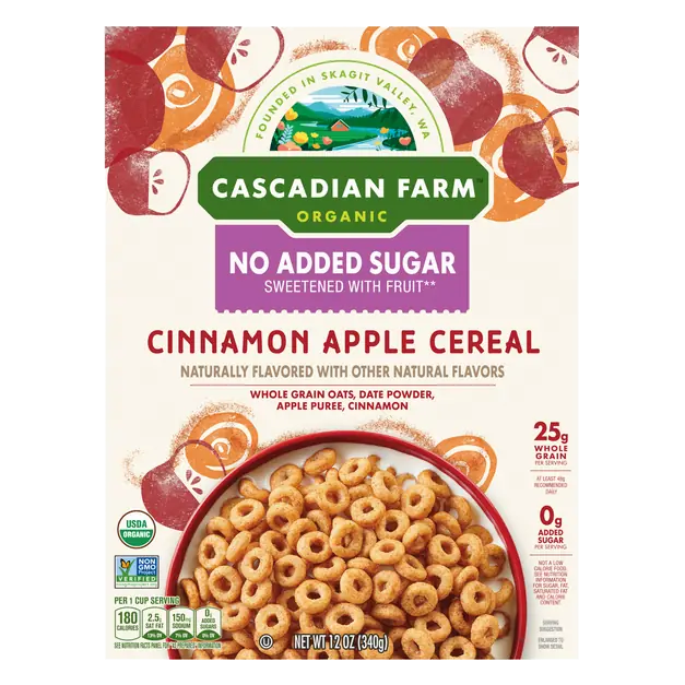 No Added Sugar Cinnamon Apple Whole Grain Cereal