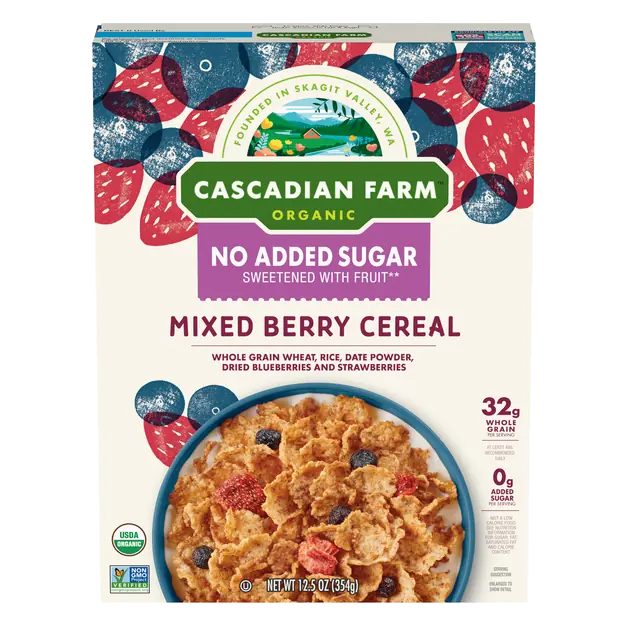 No Added Sugar Mixed Berry Whole Grain Cereal