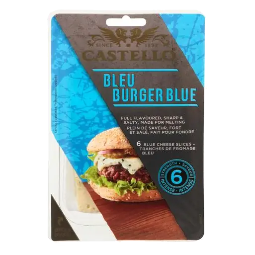 Sliced Cheese Burger Blue 6 Slices 150 g