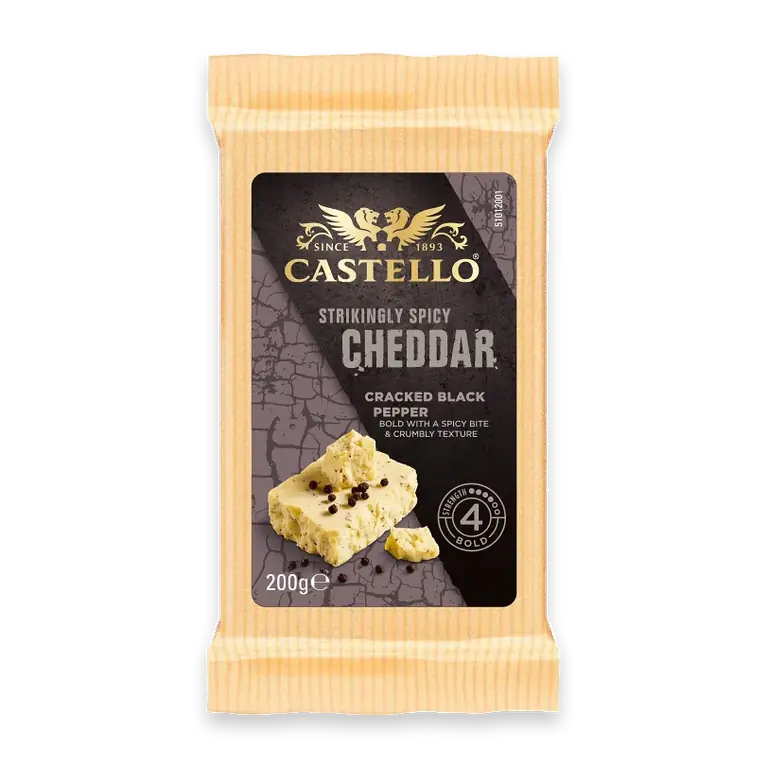 Cheddar svartpeppar lagrad 200g