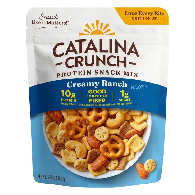 Keto Friendly Crunch Snack Mix Creamy Ranch Protein Snack