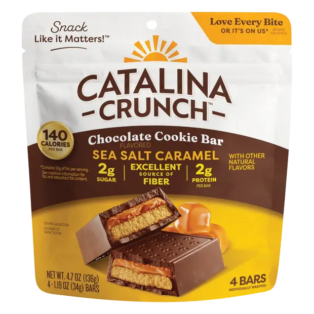 Sea Salt Caramel Chocolate Cookie Bar - 4 ct