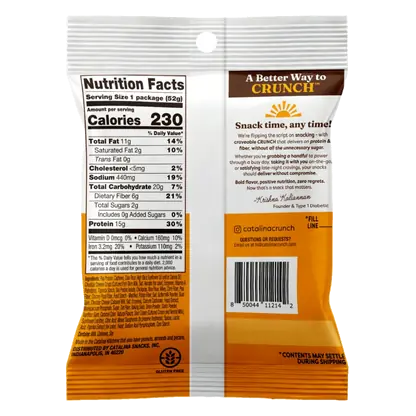 Catalina Crunch Single Serve Cheddar Flavored Crunch Mix 1.85 oz