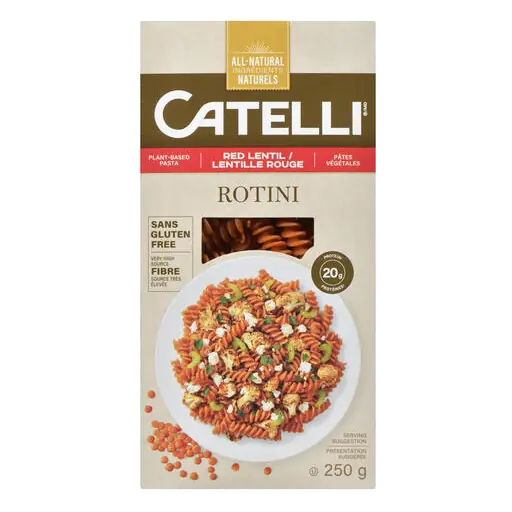 Gluten-Free Rotini Red Lentil 250 g