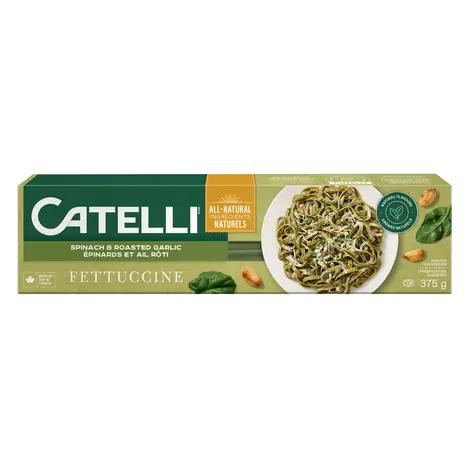 Pasta Fettuccine Spinach & Roasted Garlic 375 g