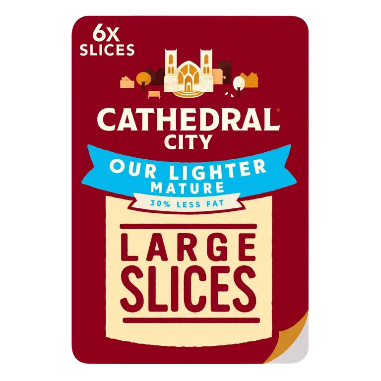 Lighter Mature Cheddar Cheese Slices x6 150g