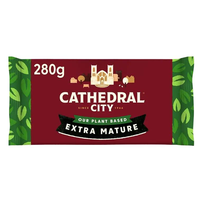 Plant Based Extra Mature Cheddar Cheese Flavour Vegan Block 280g