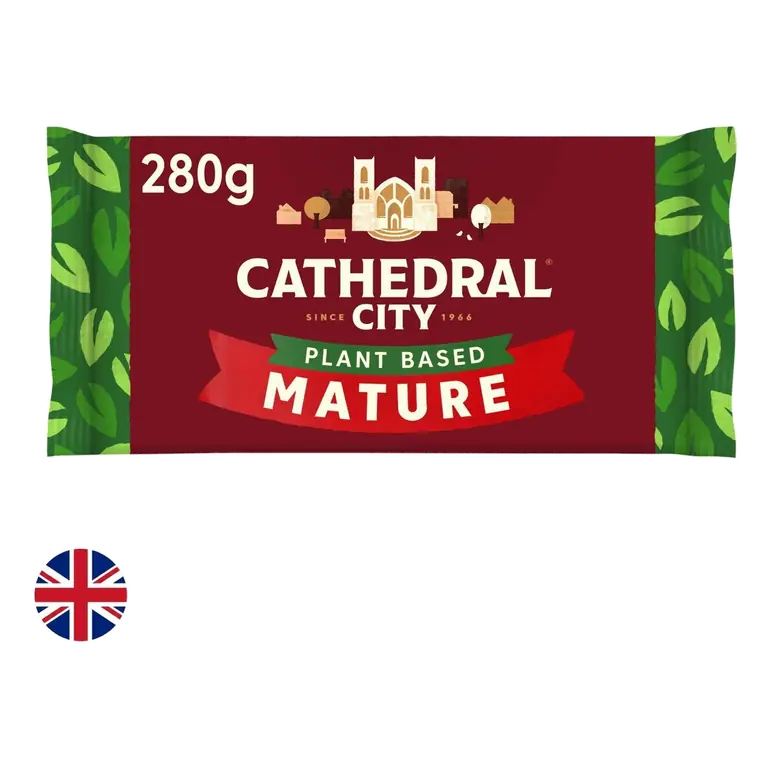 Plant Based Mature Cheddar Cheese Flavour Vegan Block 280g