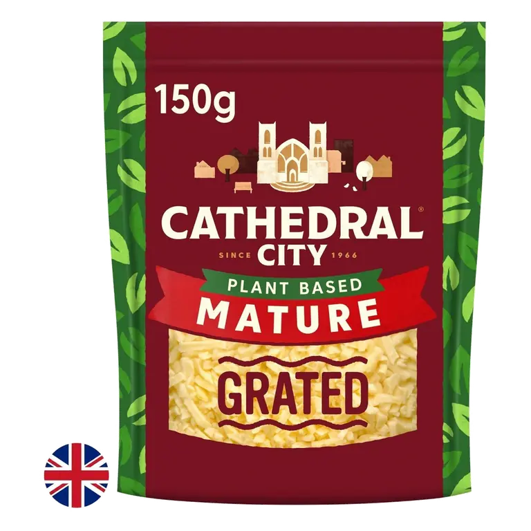 Plant Based Mature Cheddar Cheese Flavour Vegan Grated 150g