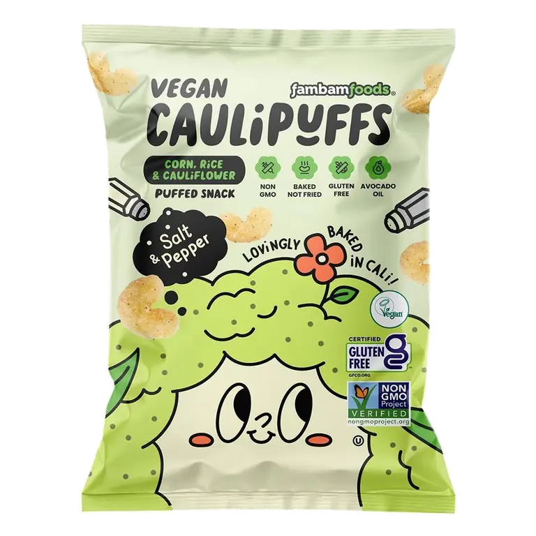CauliPuffs Gluten Free Puffs - Salt and Pepper - 4oz