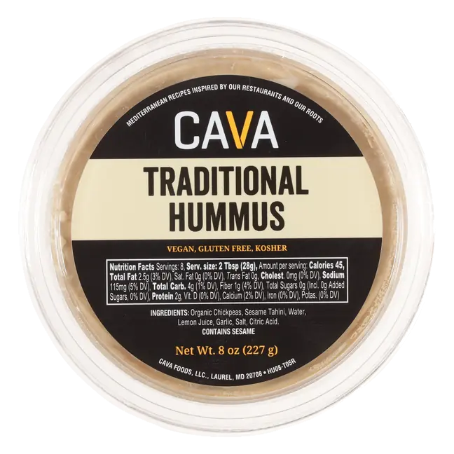 Gluten Free Vegan Traditional Hummus